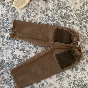 Zara Kids Tan and Dark Green Casual Pants